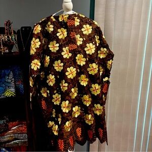 VTG African Nigeria Dashiki Kaftan Top Shirt and Pant Men & Womens Lace